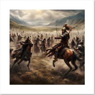 Mongolian warriors art Posters and Art